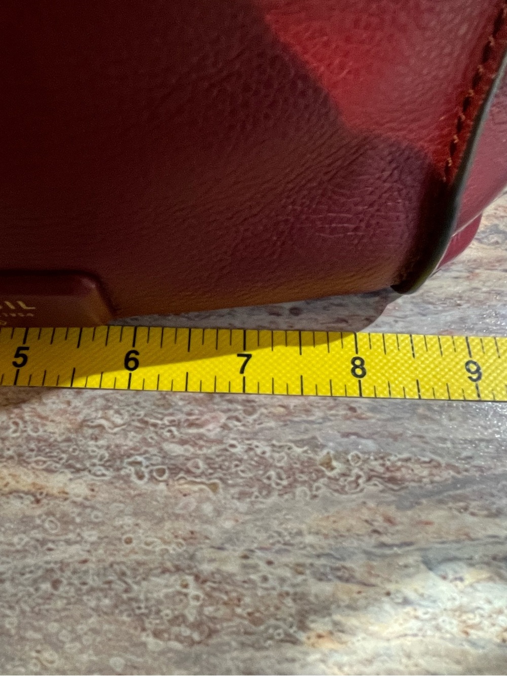 Fossil Emerson Burgundy, Brown Leather Shoulder Crossbody Bag EUC - Picture 5 of 16